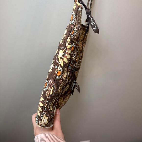 Vera Bradley Quilted Crossbody Bag Purse Canyon Floral Print Brown Adjustable - Picture 3 of 7